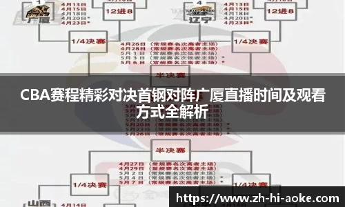 CBA赛程精彩对决首钢对阵广厦直播时间及观看方式全解析
