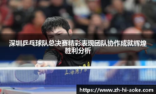 深圳乒乓球队总决赛精彩表现团队协作成就辉煌胜利分析