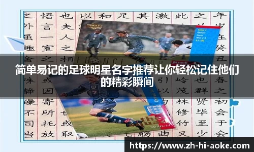 简单易记的足球明星名字推荐让你轻松记住他们的精彩瞬间